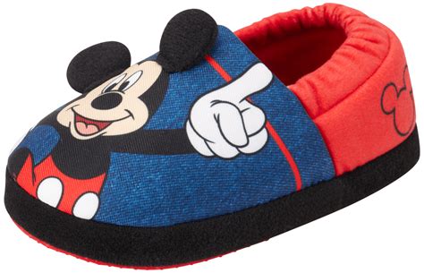 Disney Toddler Baby Boys Slippers Mickey Mouse Fuzzy Slippers