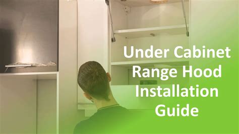 how to install an under cabinet range hood