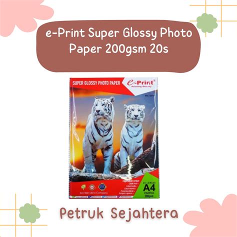 Jual [pak] Super Glossy Photo Paper E Print Eprint A4 200 Gsm Aluminium