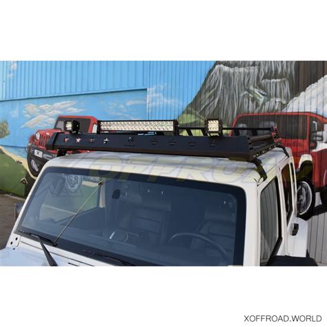 Baca Portaequipajes Roof Rack Barra De LED Negro 4 Puertas Jeep