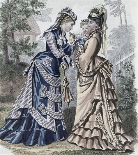 Fashion Plate Friday Blue And Gold In The Mid 1870s Fashion Plates