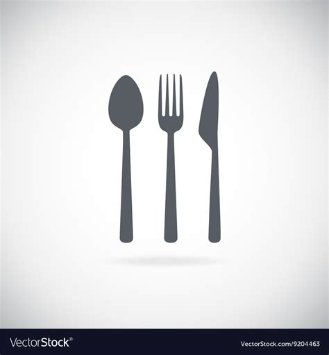 Set Cutlery Icons Royalty Free Vector Image Vectorstock