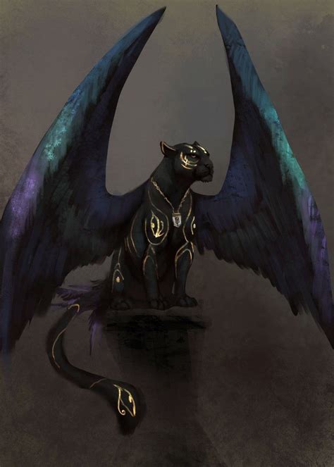 Winged Panther Creature Fantasy Creature Mitologiche Creature Magiche