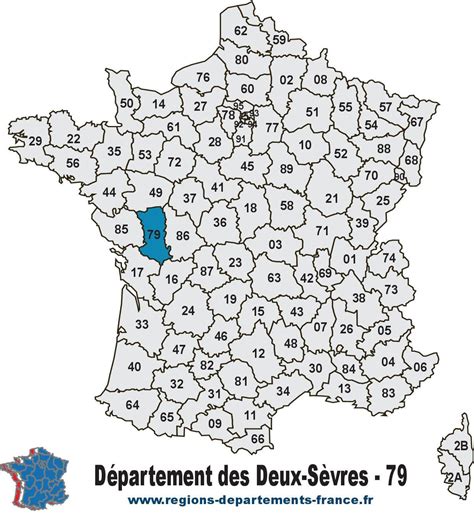 Département 79 : les DEUX-SEVRES carte, région, localisation et départements voisins.