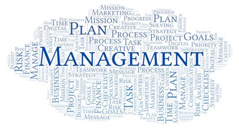 Management Word Cloud Made With Text Only Stock Illustration