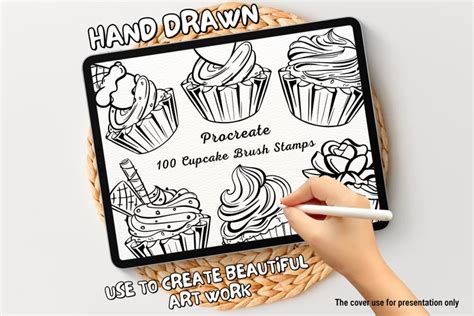 Cupcake Brush Stamps Cupcake Procreate Stamps