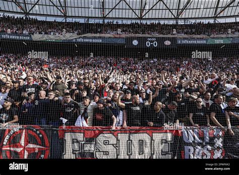 Rotterdam Ajax Fans During The Toto Knvb Cup Final Between Psv And