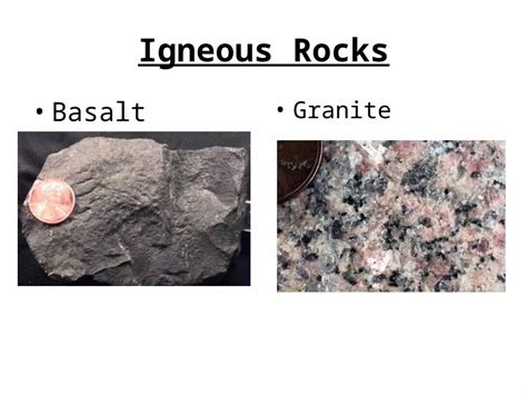 Ppt Igneous Rocks Basalt Granite How Igneous Rocks Are Formed