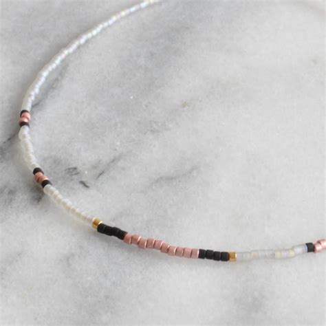 Beaded Choker Necklace Handmade By Libby And Smee