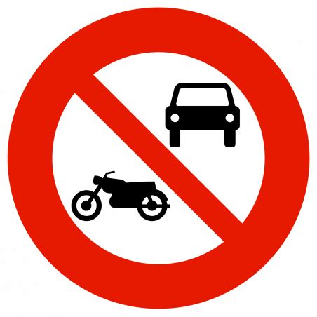 Panneau B A Acc S Interdit Aux Autos Et Aux Motos Wp Signalisation