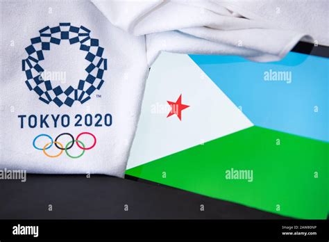 TOKYO, JAPAN, FEBRUARY. 8. 2020: Djibouti at summer olympic game in