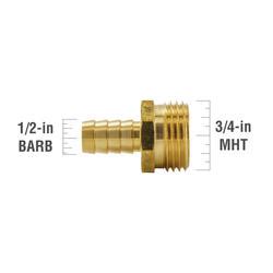 3 4 MGHT X 1 2 Barb Brass Reducing Adapter At Menards