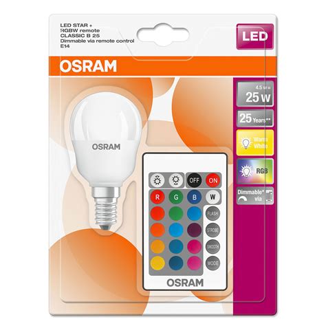 Osram Ampoule Led Retrofit Rgbw Goutte T L Commande E W W A