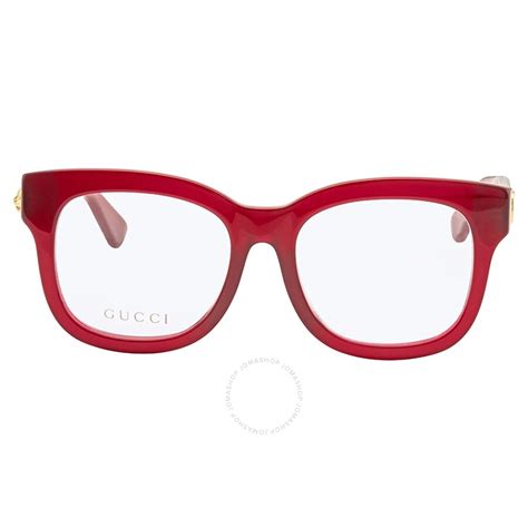 Gucci Red Square Ladies Eyeglasses Gg0033oa008 Gucci Sunglasses Jomashop