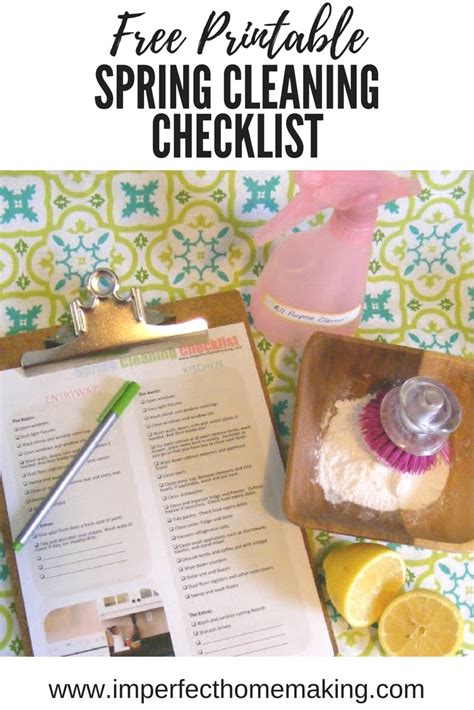 Free Printable Spring Cleaning Checklist The Complete Guide To