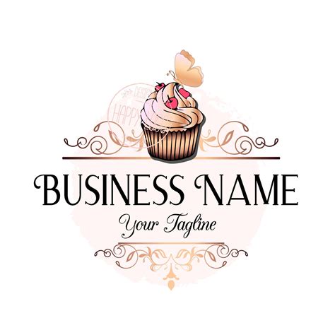 Custom Logo Design, Cupcake Logo, Bakery Logo , Sweets Cupcake Logo, Bakery Sweets Logo, Muffin ...