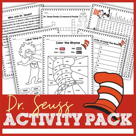 Dr. Seuss Worksheet Printables | Blessed Homeschool