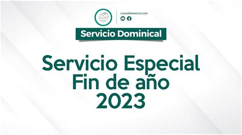 Servicio especial de Fin de Año 2023 YouTube