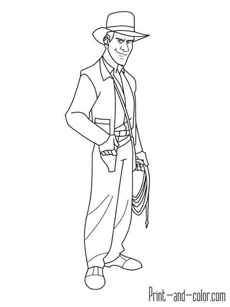 Indiana Jones Coloring Pages Print And