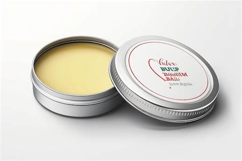 Premium Photo Customizable Lip Balm Tin Mockup For Your Design