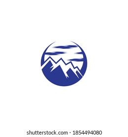 Mountain Circle Logo Design Vector Template Stock Vector Royalty Free