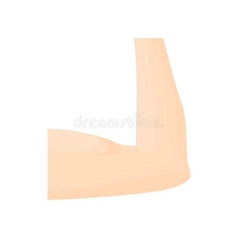 Arm Showing Biceps Muscle Icon Cartoon Style Stock Illustration