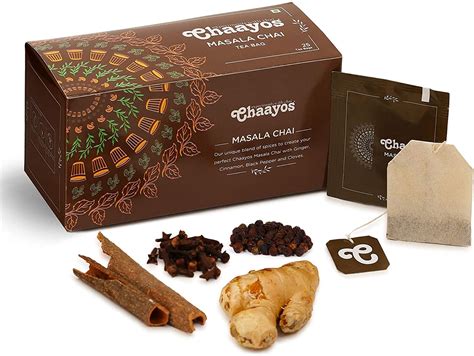 Buy Chaayos Tea Bags Masala Chai With 100 Natural Spices 25 Tea Bags Masala Tea