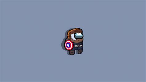 Among Us Captain America Minimal 5k Wallpaperhd Games Wallpapers4k Wallpapersimages