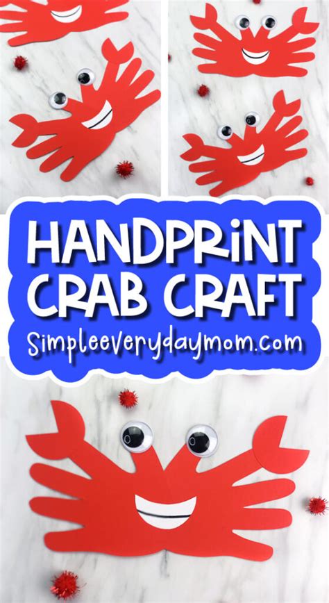 Easy And Fun Handprint Crab Craft For Kids