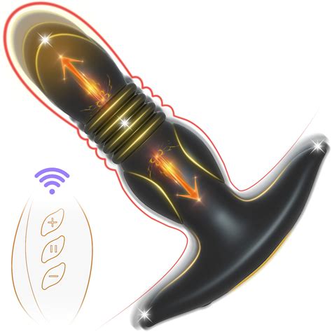 Fidech Thrusting Anal Plug Vibrator Dildo With Remote Control Wearable