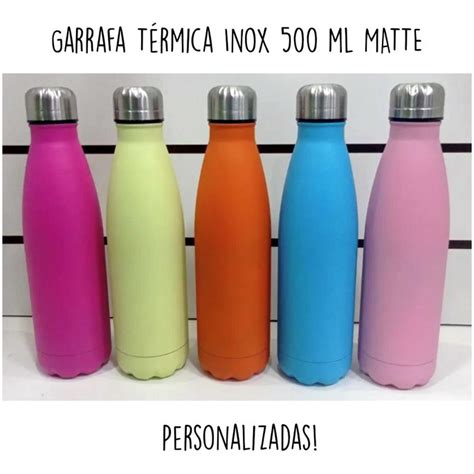 Garrafa Inox Térmica 500 ml Matte Personalizada Elo7