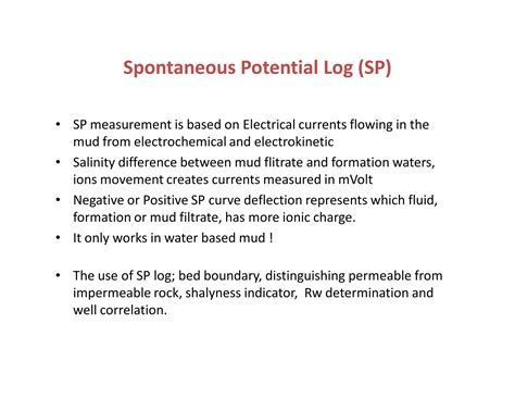 Basic Well Logging Design Ppt