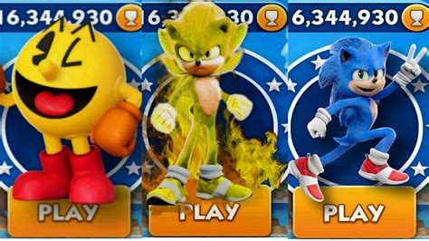 Sonic Dash Sir Pacman VS Super Sonic VS Sonic Movie Sonic Vs All