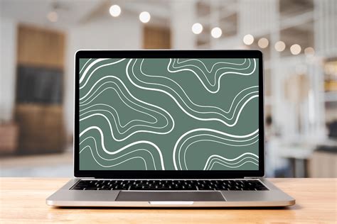 Green Swirls Digital Download Laptop Wallpaper/screensaver - Etsy