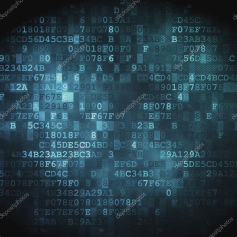 Technology Concept Hex Code Digital Background Stock Photo By