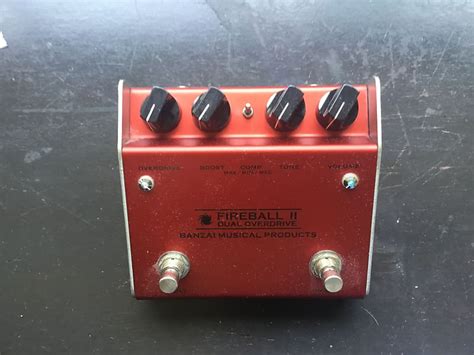 Banzai Fireball II Dual Overdrive 2006 Rouge métallisé Reverb