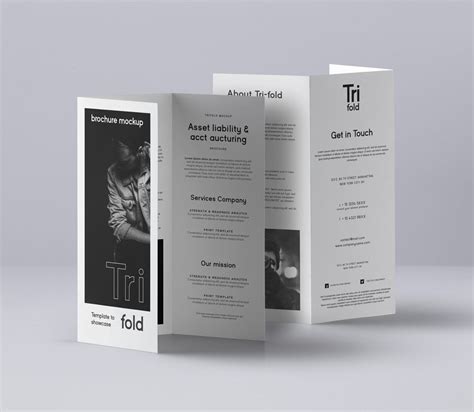 Psd Tri Fold Mockup Template Vol3 | Pixeden Club