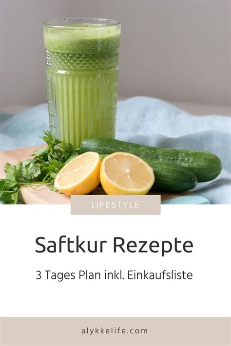 Saftkur Rezepte F R Tage Inkl Einkaufsliste Und Plan Lykke Life