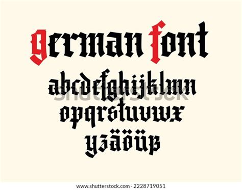 Gothic Font Latin Letters Vector German Stock Vector (Royalty Free ...