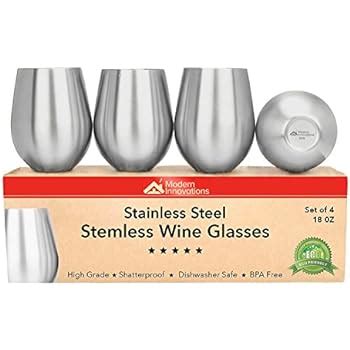 Amazon Old Dutch Ply Hammered Stemless Wine Glasses Set Of