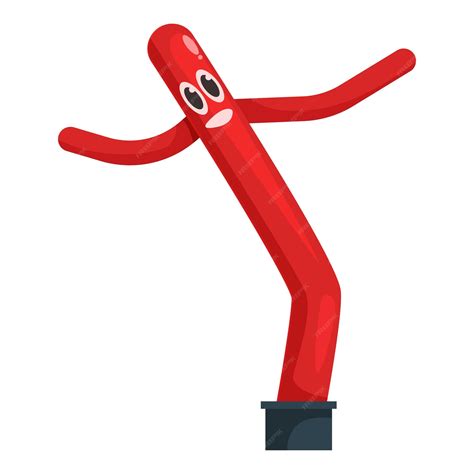 premium vector red wacky waving inflatable arm flailing tube man dancing