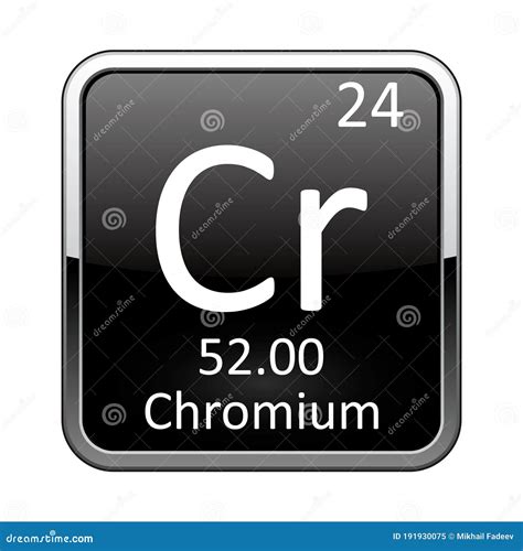 Chromium Symbol Hexagon Frame Stock Photo | CartoonDealer.com #110020218