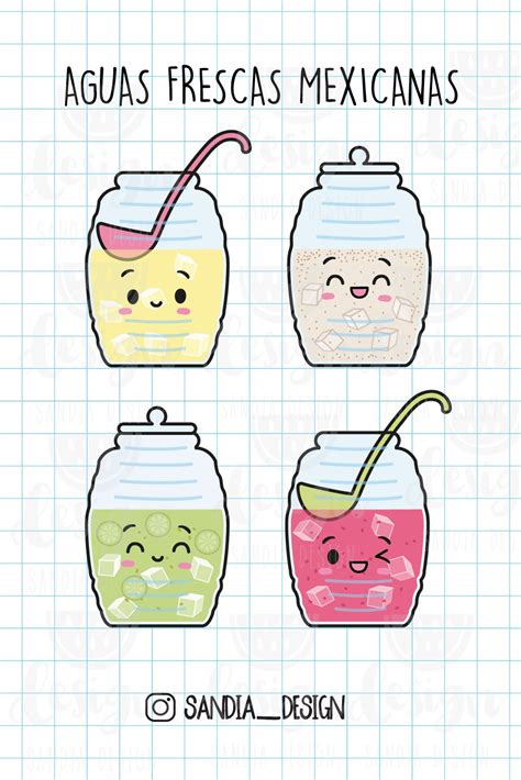 The Melon Agua Fresca Sticker Clip Art Library