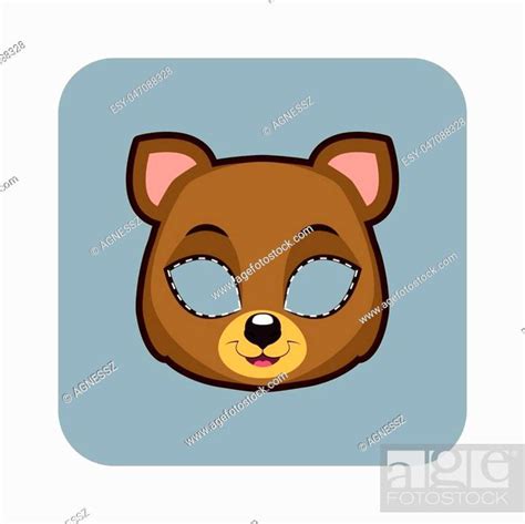 Quokka Mask For Various Festivities Parties Activities Stock Vector