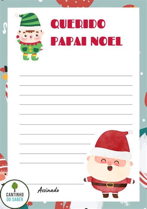 Atividade De Natal Carta Para O Papai Noel