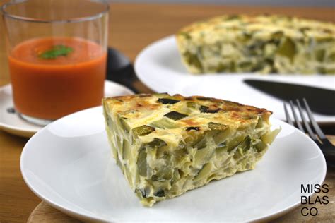 Quiché sin masa de calabacín y cebolla RECETA MISS BLASCO