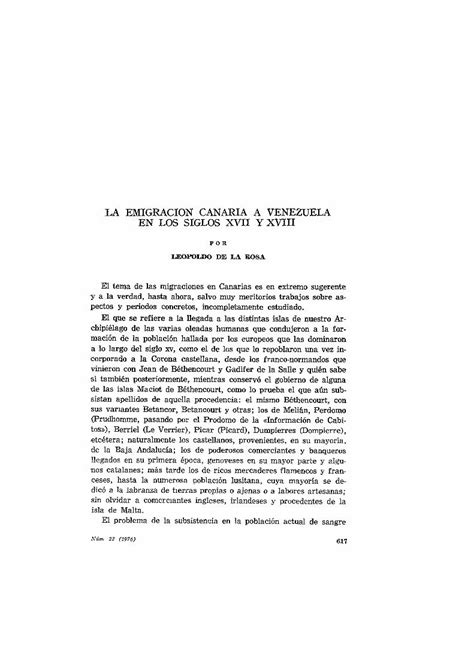 PDF LA EMIGRACION CANARIA A VENEZUELA EN LOS SIGLOS XVII Y DOKUMEN TIPS