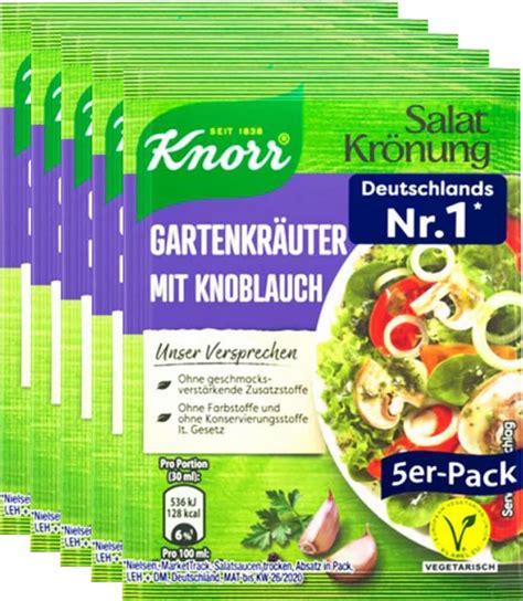 Amazon Knorr Salat Kroenung Gartenkraeuter Mit Knoblauch Garden