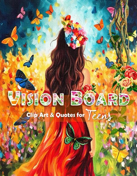 Buy VISION BOARD BOOK BUTTERFLY CLIP ART MAGAZINE For TEENS With