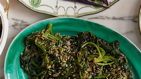 Sauteed Spinach With Pepitas And Sesame Seeds Recipe Martha Stewart